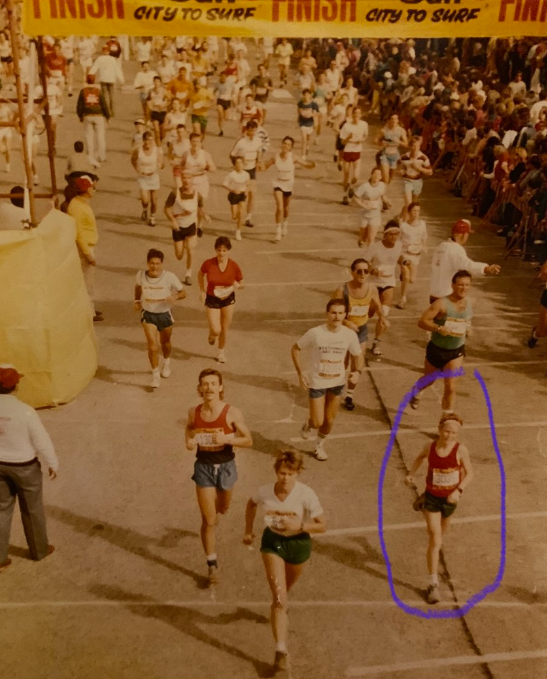 City2Surf, 1984, Dan at 10 years of age highlighted in purple