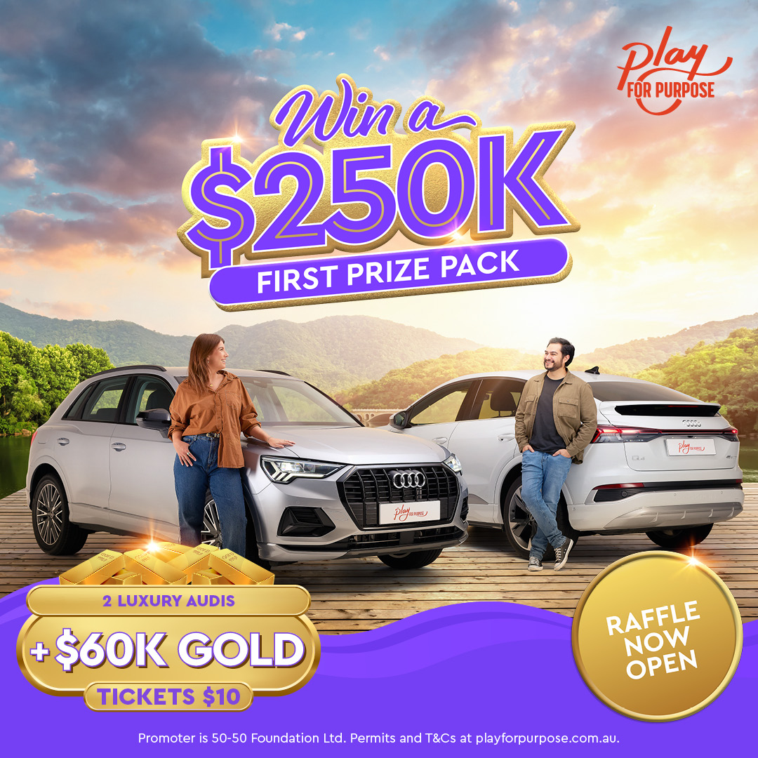 A car and gold that can be won in the raffle (image for display purposes only)