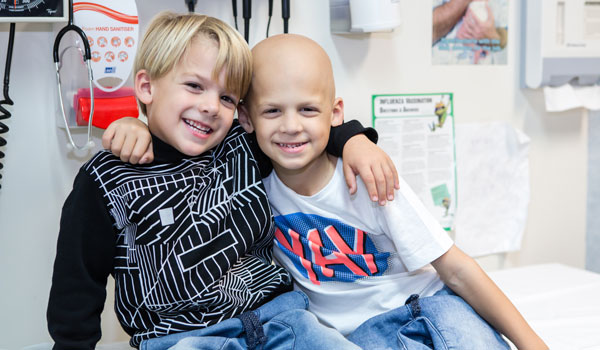 Declan (right) with best mate and little brother Brodie.