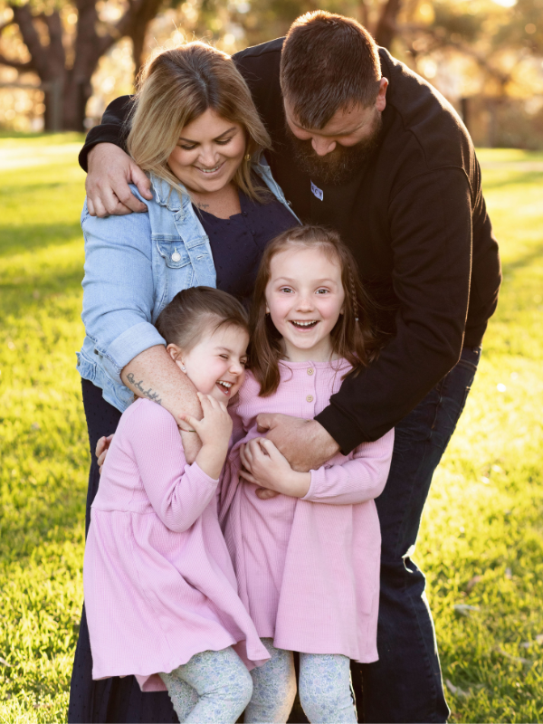 Harper and her family in the park