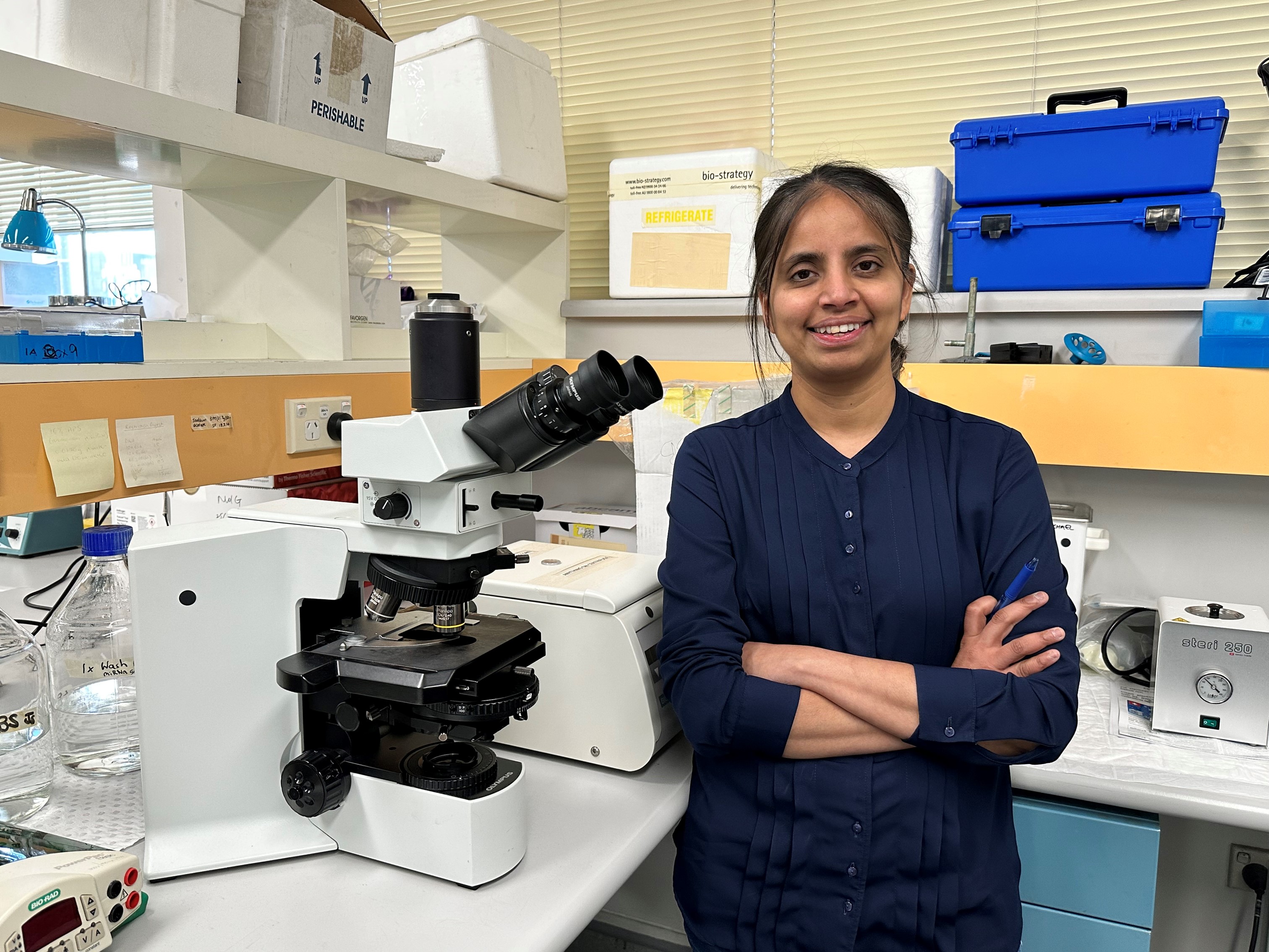 Dr Bhavna Padhye from the Children's Cancer Research Unit, The Children's Hospital at Westmead is researching the identification of cancer-predisposing germline variants.