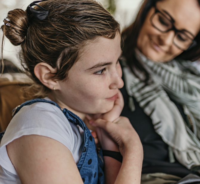 Macy used to have to regularly travel from Melbourne to Hobart with her mum Suzannah for treatment