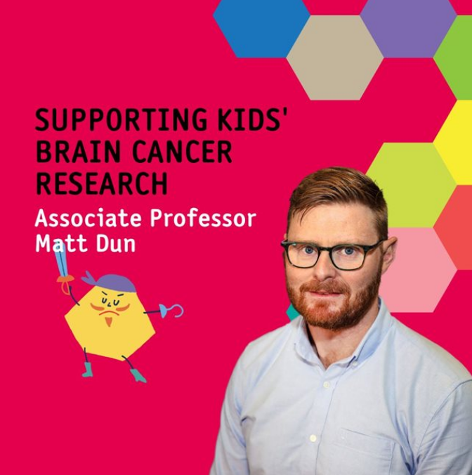 Supporting Kids' Brain Cancer Research, Associate Professor Matt Dun